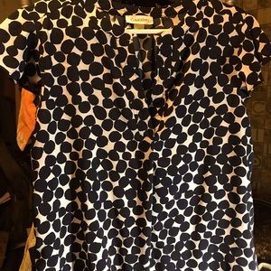 Sz L Calvin Klein dotted blouse